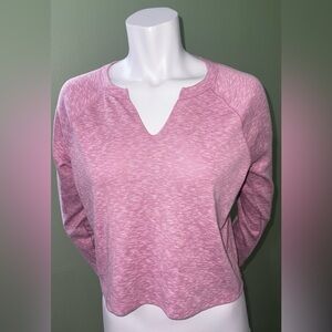 SO Women's Heathered Pink Long Sleeve Top